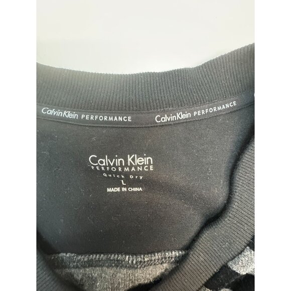 Womans Calvin Klein Sweater top Stripped Zip Front Large - Picture 2 of 6